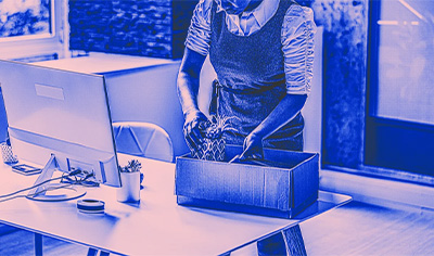 Woman working at desk